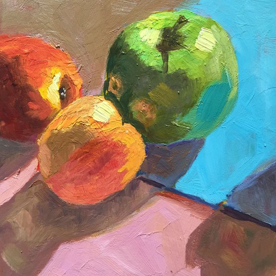 Evening Huddle - Sunlit Still Life in Oils