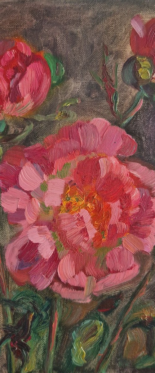 Still-life with flowers "Pink peonies" by Olena Kolotova