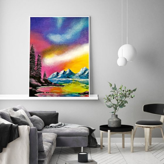 Fantasy Aurora Lake