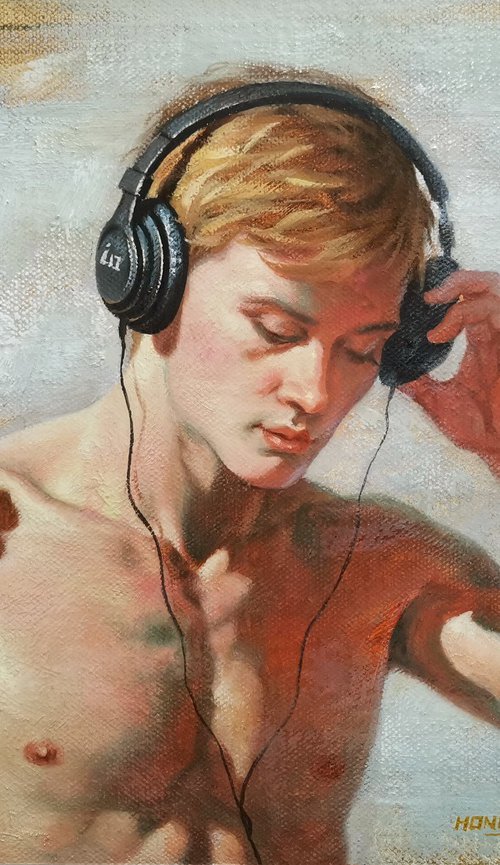 The Man Listening to Music 3 by Hongtao Huang