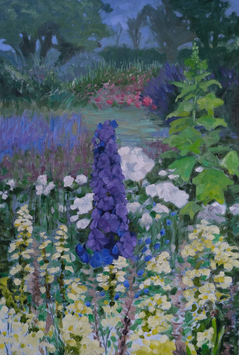 The lilac Delphinium by Kerry Lisa Davies