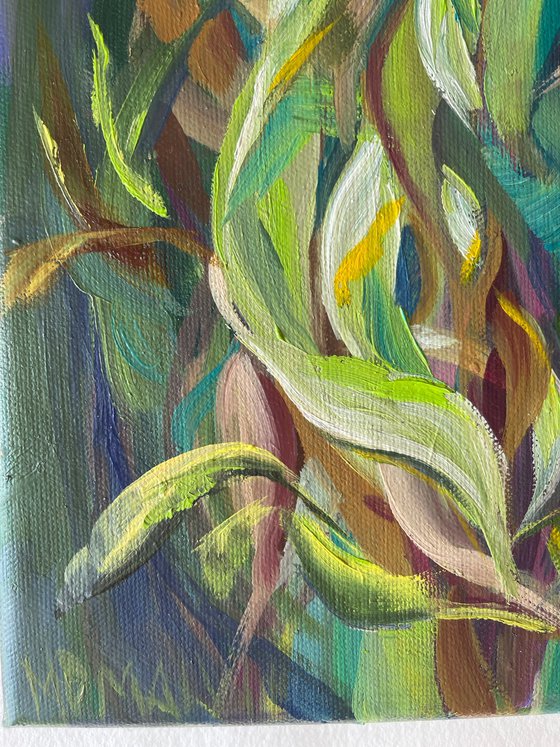 Feeling. Abstract oil painting