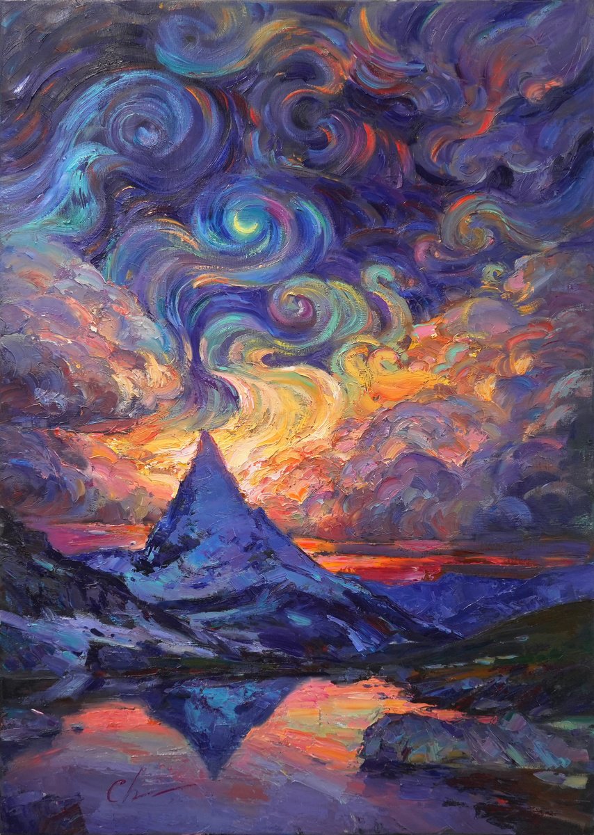 Expressive Oil Painting , Warm Evening In The Breath Of Light By Serhii Cherniakovskyi, 30 X 39, Artwork For Sale On Artfinder