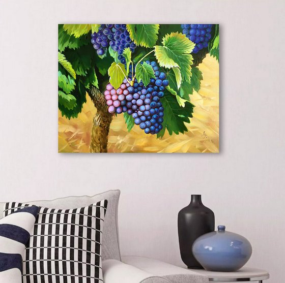 Bunches of grapes