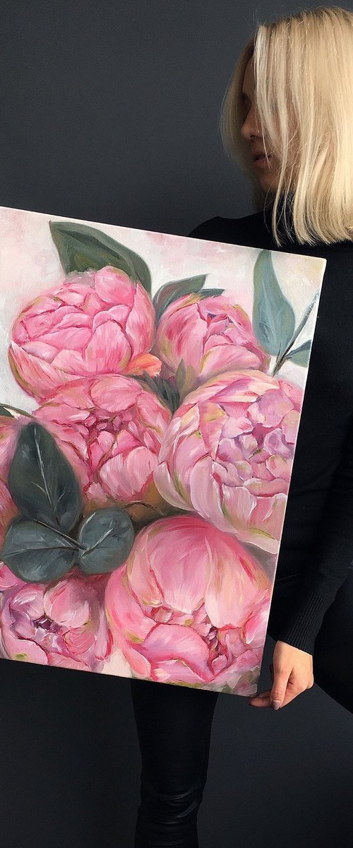 Peony Bouquet by Anna Lyashenko