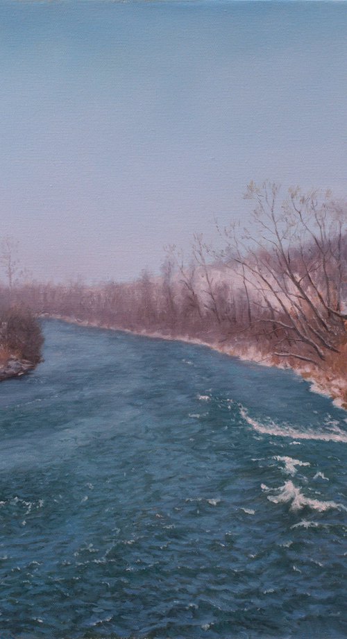 A View From the Old Bridge in Winter by Dejan Trajkovic