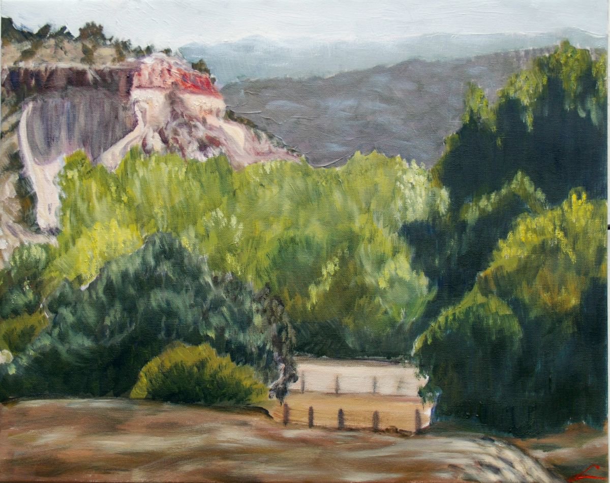 Landscape With A Rock By Elena Sokolova, 20 X 16, Artwork For Sale On Artfinder