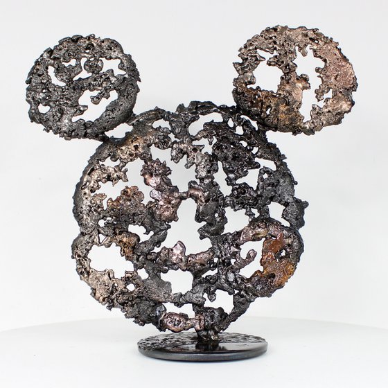 Mickey pop art - Metal sculpture Mickey head steel bronze