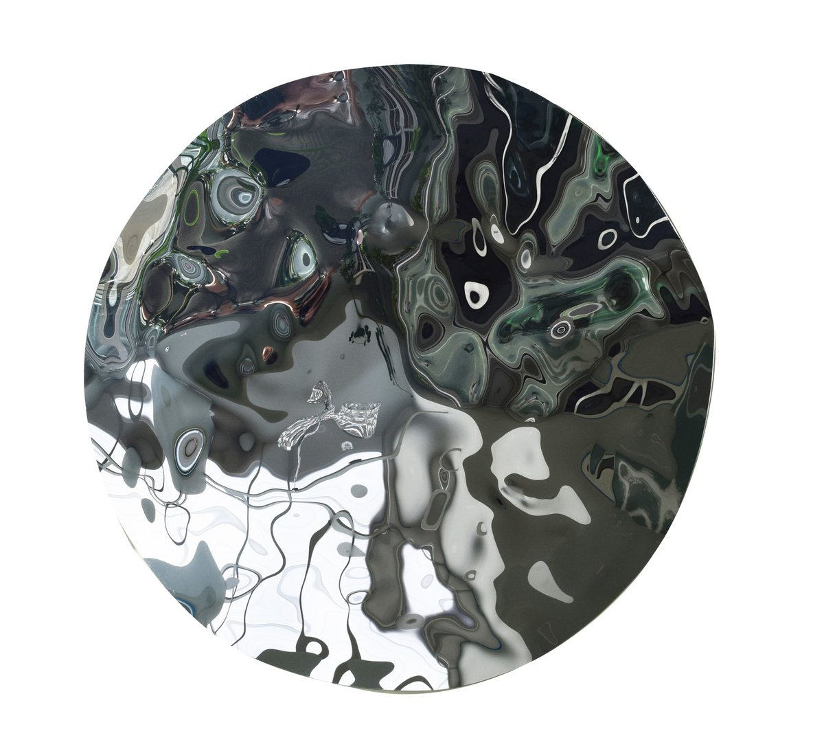 Geometric Abstract Sculpture By Anna Sidi-Yacoub, 35 X 35, 50 Shades Of Gray, Original Artwork