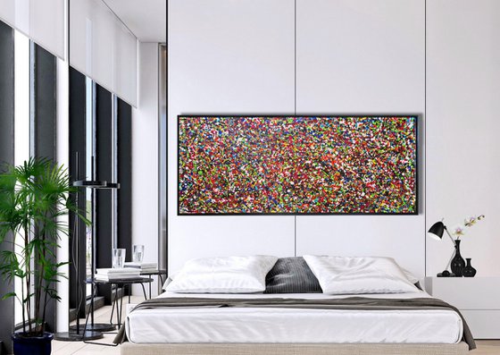 VIVID  POLLOCK,   XL,  framed