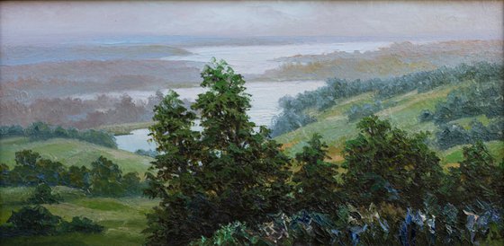 Diptych "ABOVE THE RIVER"