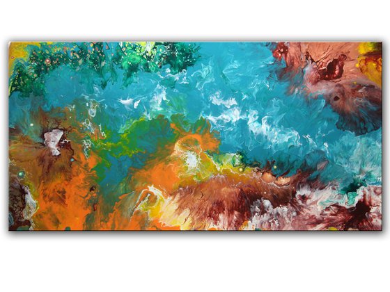 Caribbean Sea - Extra Large Abstract Painting