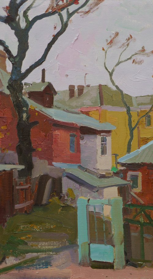 The courtyard. Khlebopekarskaya  (Vorovskogo) Street by Victor Onyshchenko