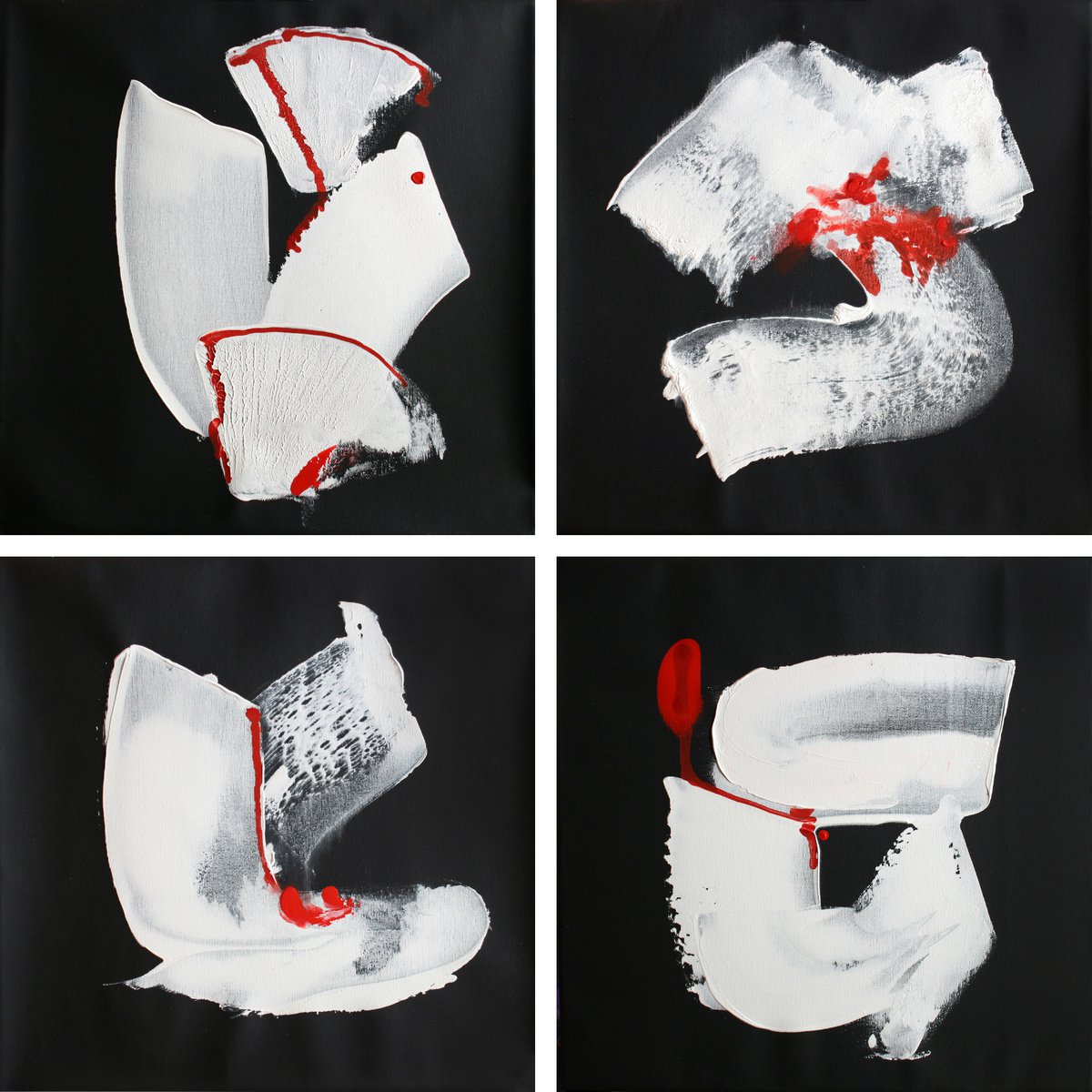 Abstract Acrylic Painting By Salana Art / Svetlana Samovarova, 39 X 39", The Lines Of Four Days, Original Artwork