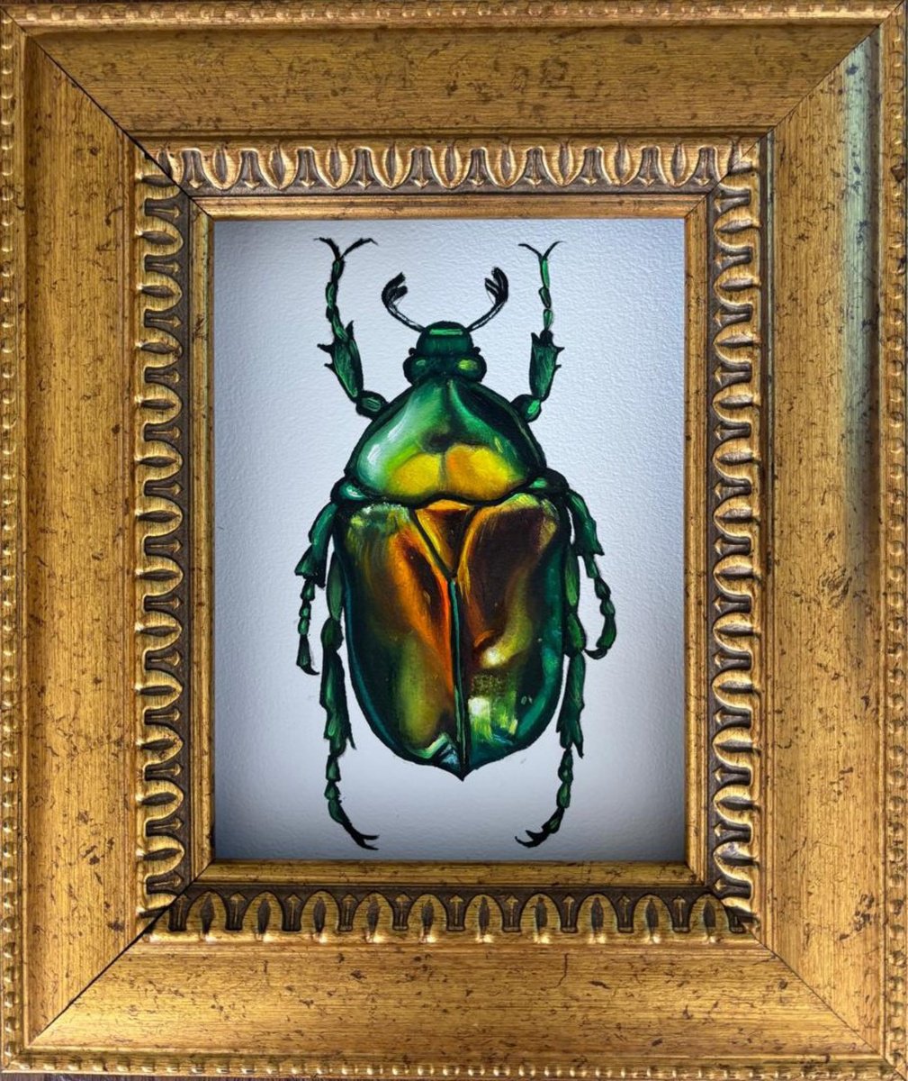 Impressionistic Landscape Oil Painting By Irinagoldenfish, 11 X 13, The Beetles Secret, Original Artwork