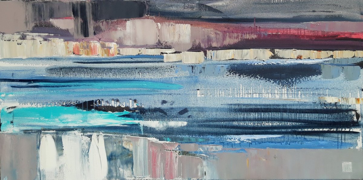Winter Lake By Lesya Ros, 39 X 20, Artwork For Sale On Artfinder