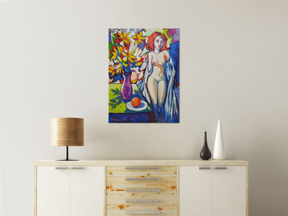 New day (60x80cm,  oil painting, ready to hang)