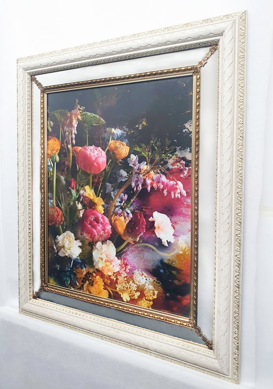 Baroque Flowers I (Framed in a unique Venetian frame)
