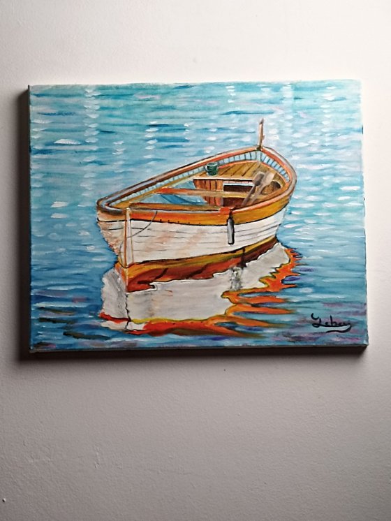 Orange boat