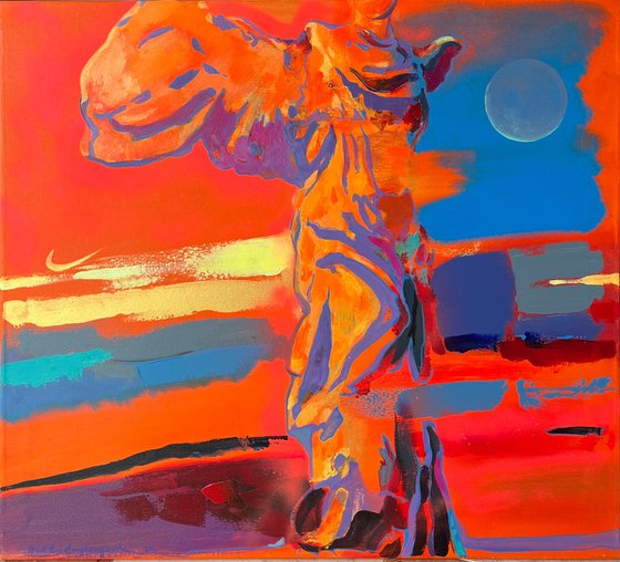 In the maze of time 90x100 canv.acr.2022