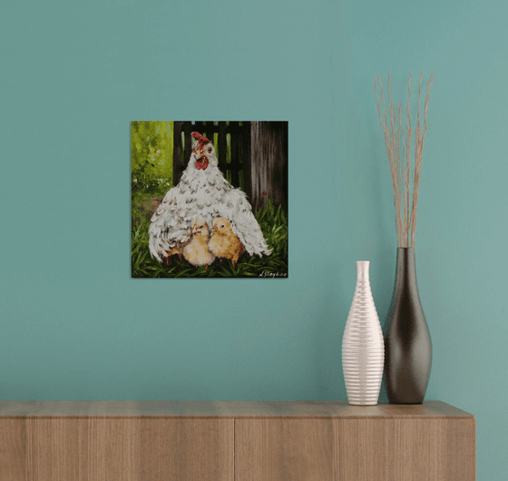 Mother Hen with Chicks