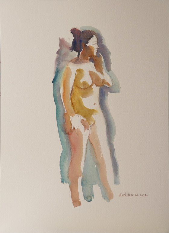 Standing female nude