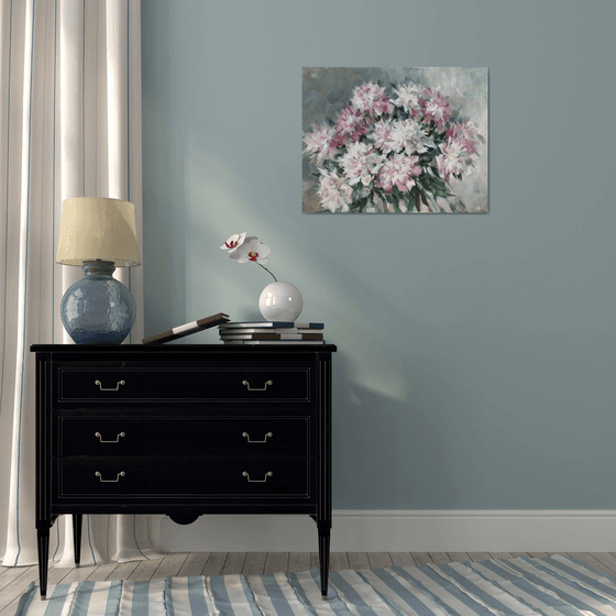 Peonies for you. 3. one of a kind, handmade artwork, original painting.