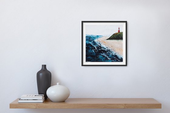 Seascape with lighthouse