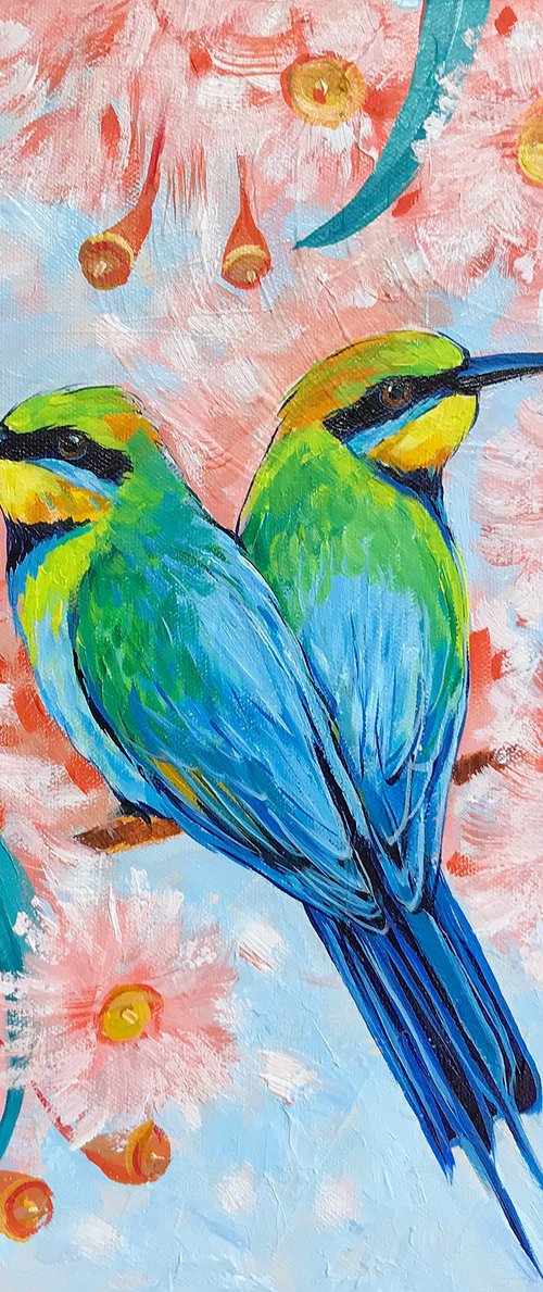 Rainbow bee-eaters by Irina Redine