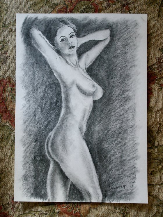 Female Figure #63 Charcoal