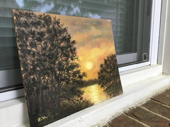 GOLDEN HOUR - oil 8X10  (SOLD)