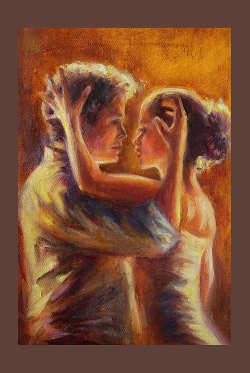 Love Story Man and Woman Love and Passion by Anastasia Art Line
