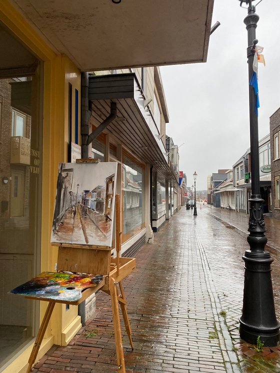 Rainy Dutch street