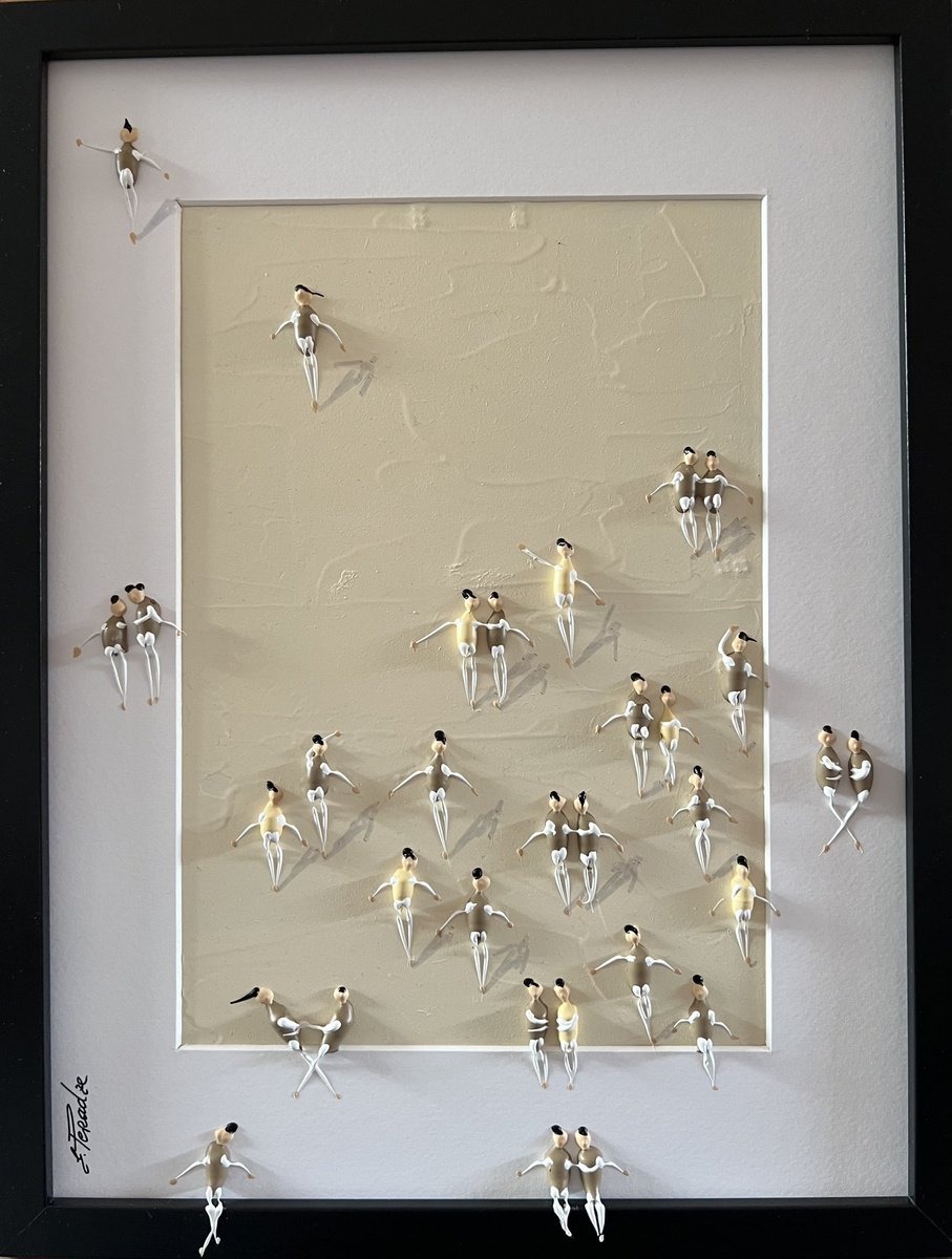 Abstract Portrait Acrylic Painting By Eka Peradze, 13 X 17, Freedom People Eka Peradze, Original Artwork