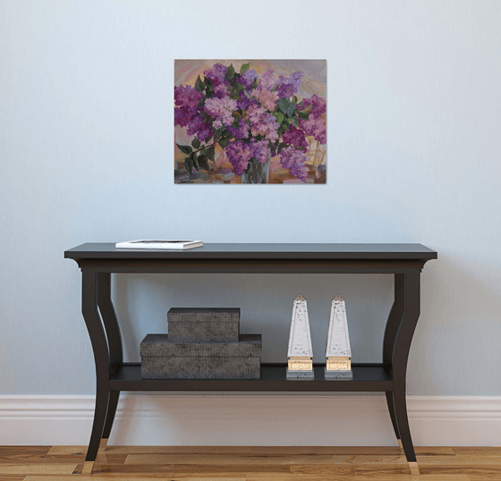Lilac bouquet- Original  oil painting (2021)