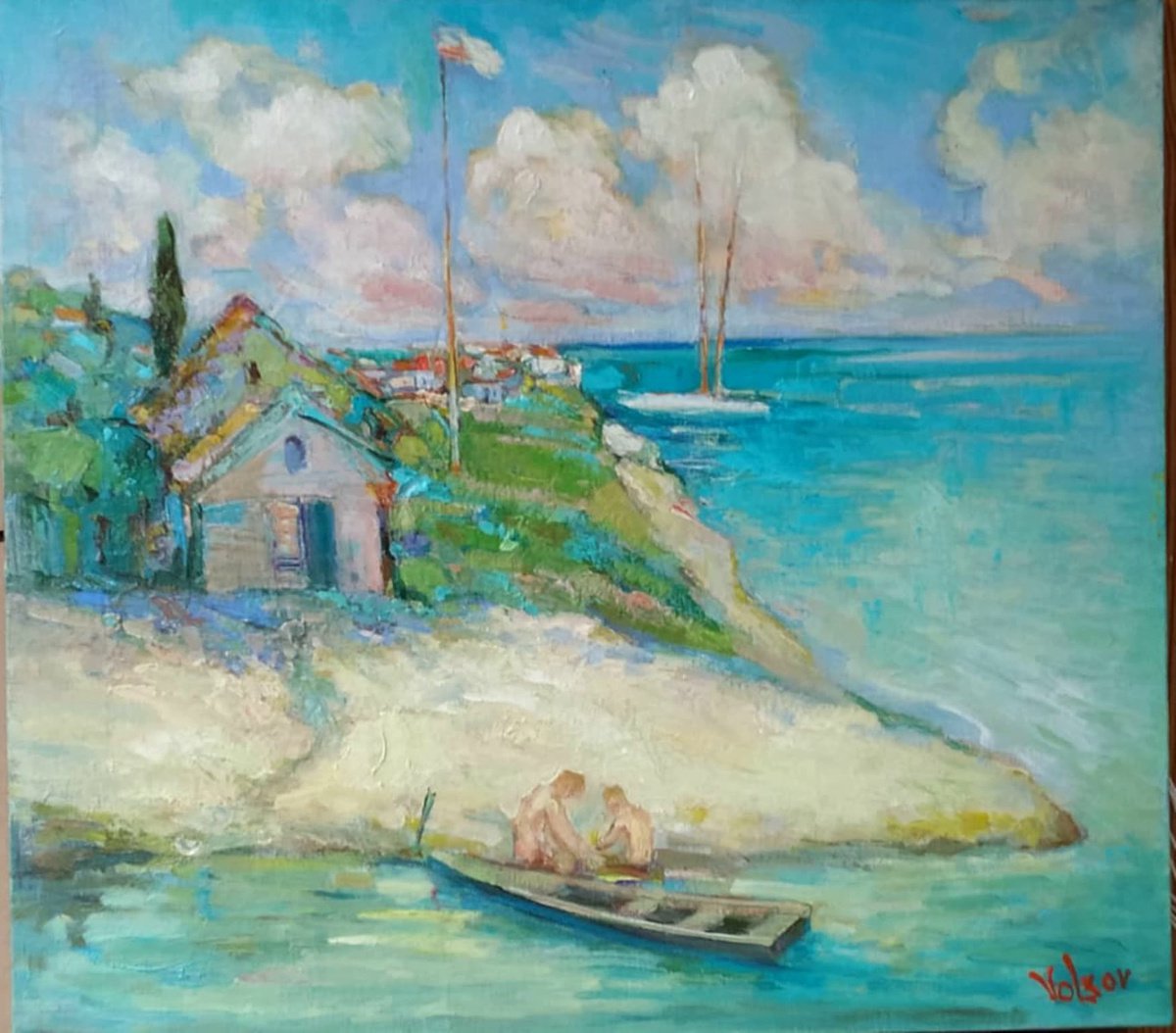 By the old boat by VIKTOR VOLKOV