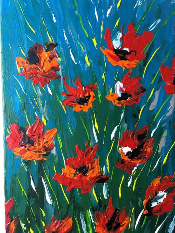 Abstract Poppies