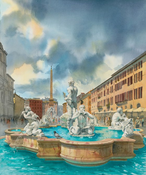 Azure luster. Piazza Navona