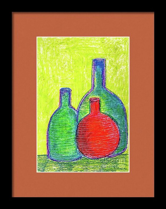 Still Life with Green Bottles