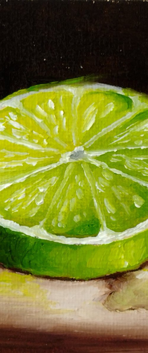 Little lime slice still life by Jane Palmer Art