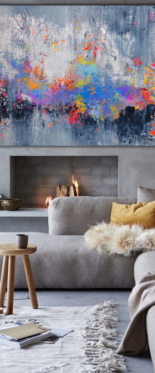 150x100cm. / abstract painting / Abstract 1212 by Alex Senchenko