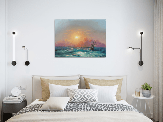 Sunset Over Turbulent Waters
