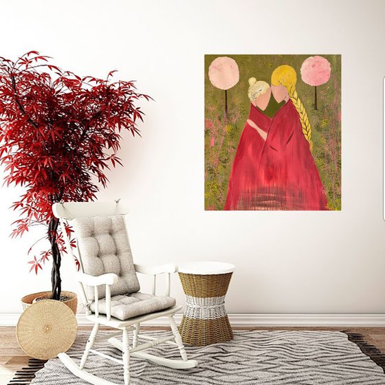 Mother Daughter Original Painting