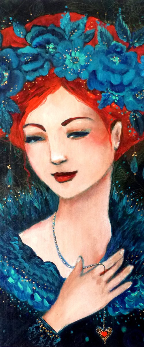 The blue soul 46 x 33 cm. by Loetitia Pillault