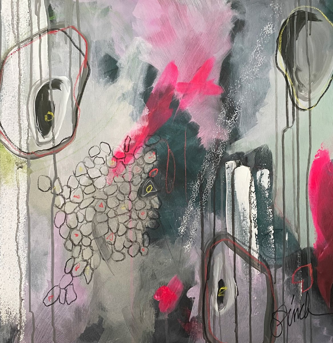 Abstract Painting By Shelli Finch, 24 X 24", It Can