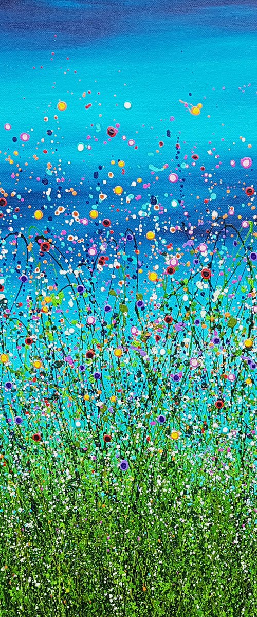 Wild Turquoise Meadows #6 by Lucy Moore