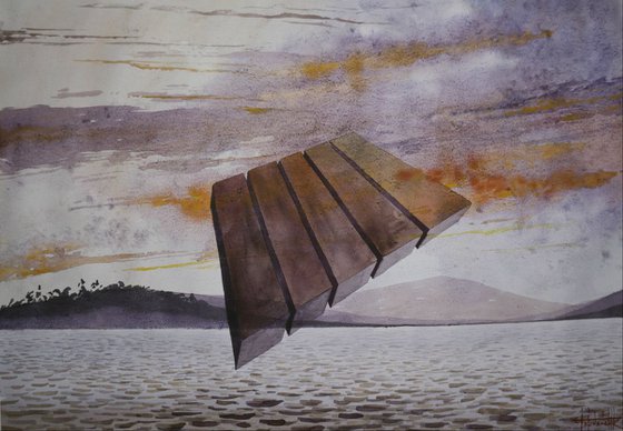 Autumn sea (2018) watercolor on paper 60*42