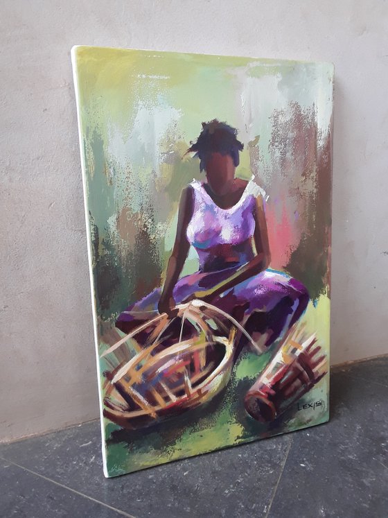 The basket weaver, African Basket