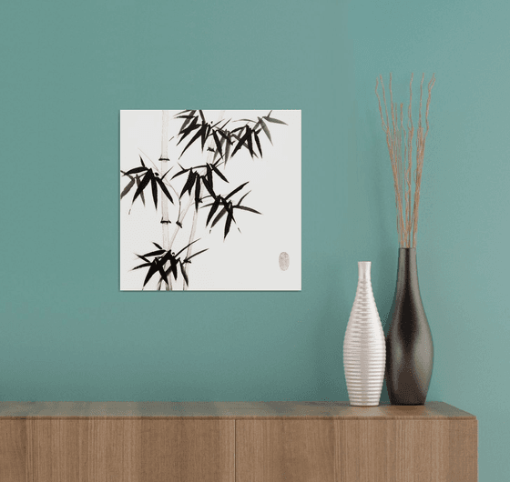 Three bamboos - Bamboo series No. 2110 - Oriental Chinese Ink Painting