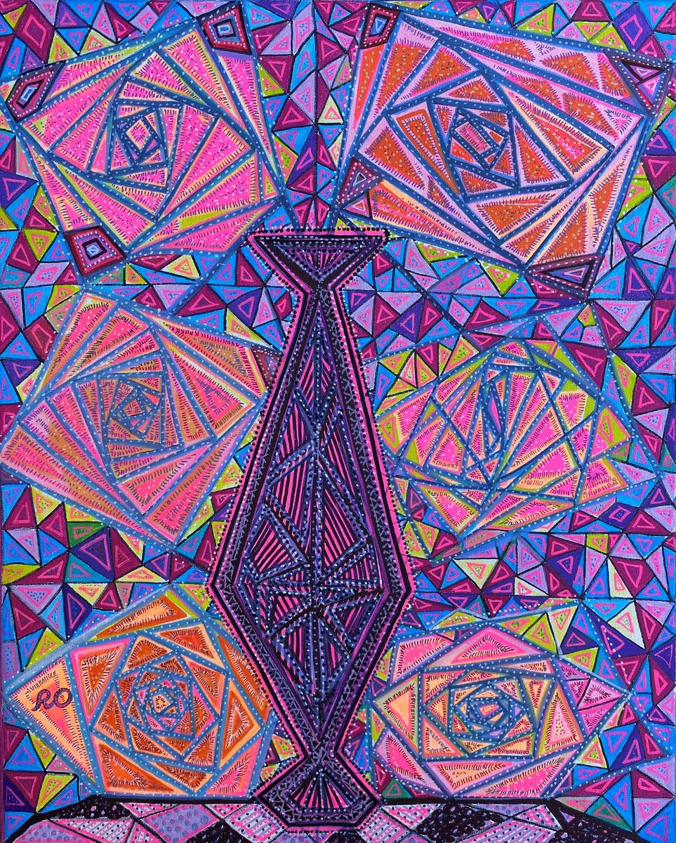  Geometric Vase By Olga Rokhmanyuk | Roartus, 16 X 20, Artwork For Sale On Artfinder
